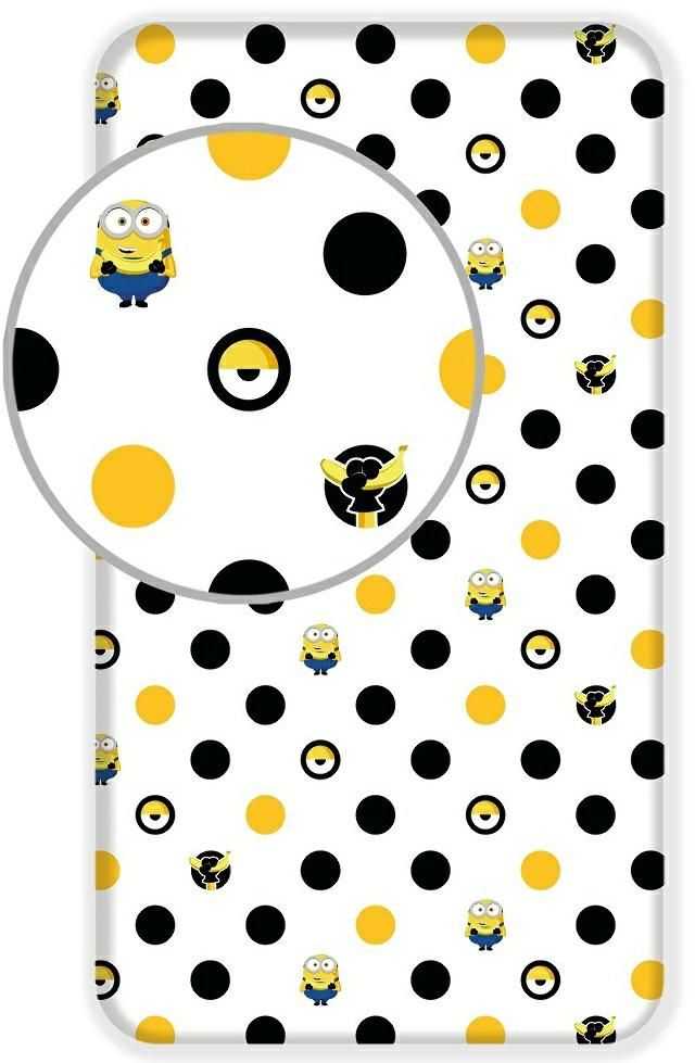 Minions 2 "Banana!" Vaikiška paklodė su guma, 90x200+25 cm