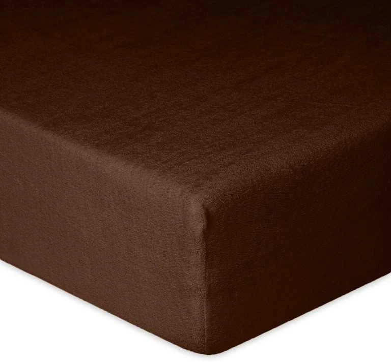 Multitex Kilpinė paklodė su guma 220x200 šokolado spalvos 18 Premium