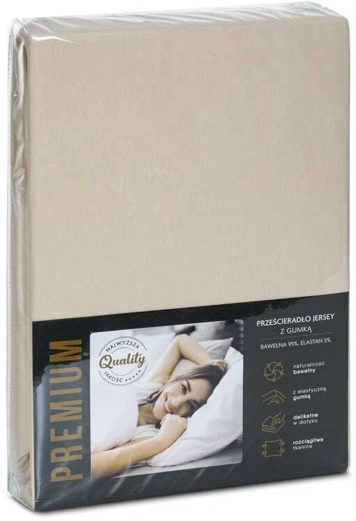 Eurofirany MĖLYNA / G / JERS4 / BEIGE 180X200 + 30CM 190 Paklodė Paklodė