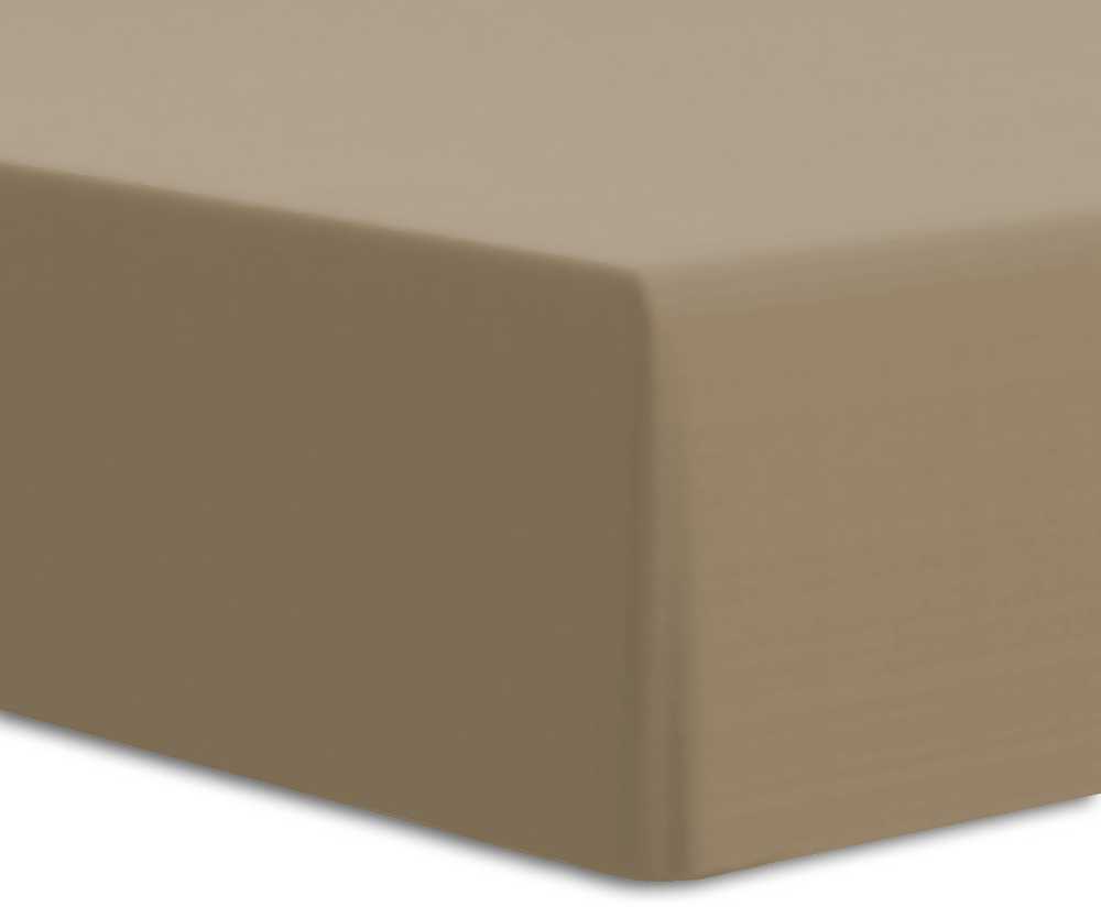 Ruda džersio paklodė su guma, 90x200 cm, aukštiems čiužiniams, minkšta medvilnė, patogus miegas, patalynė