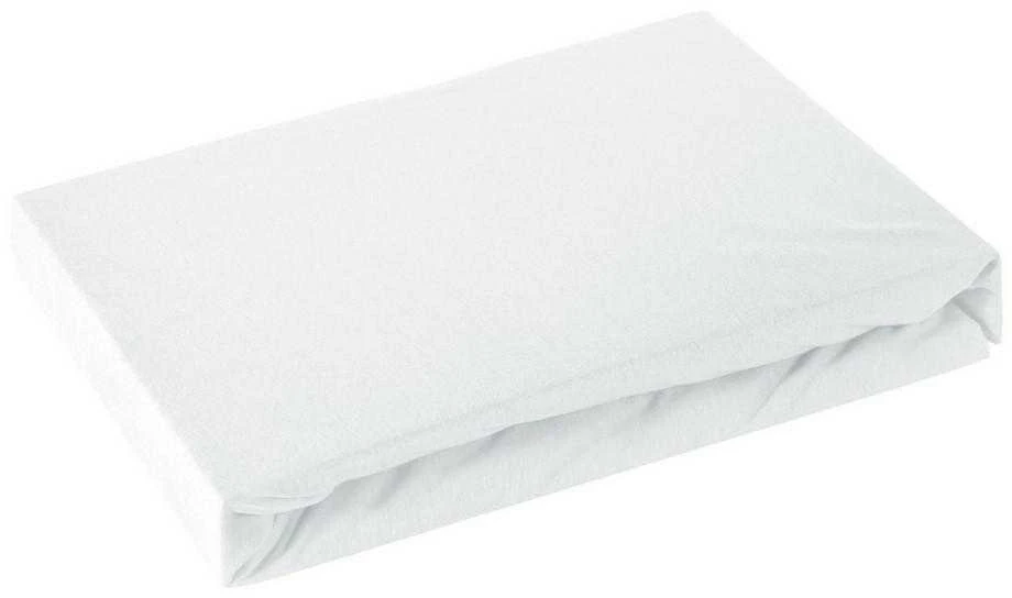 Eurofirany Džersio paklodė su elastine juostele 120x200 balta čiužiniui 25 cm 125 g/m2 Paklodė