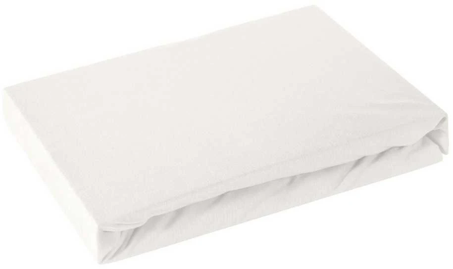 Eurofirany DESIGN 91 Medvilninė paklodė su guma JERSEY, 140X200+30CM, 125 g/m2 , spalva: kreminė
