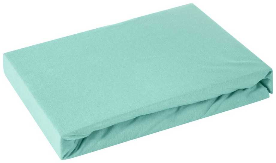Eurofirany DESIGN 91 Medvilninė paklodė su guma JERSEY, 140X200+30CM, 125 g/m2 , spalva: mėtų