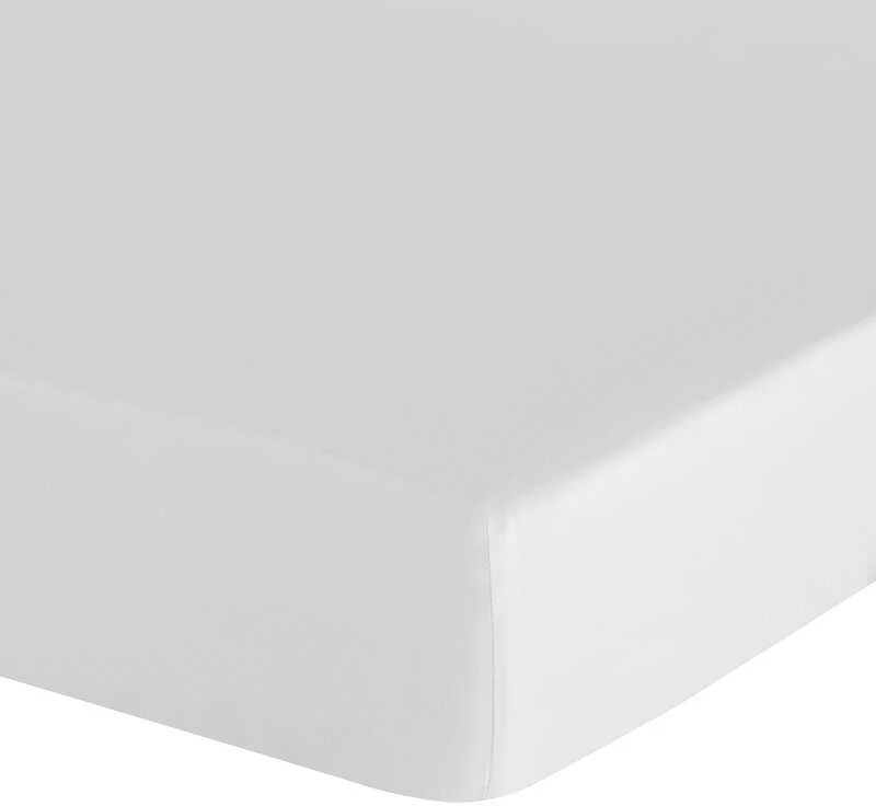 Paklodė su guma 160x200 Basic balta vienspalvė ant čiužinio 30 cm Eurofirany