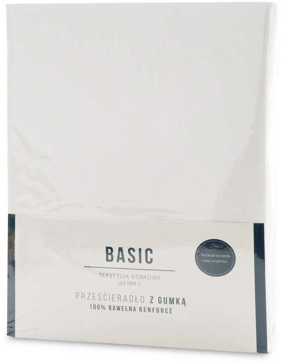 Paklodė 180x200 Basic balta vienspalvė papildomam čiužiniui 30 cm Eurofirany