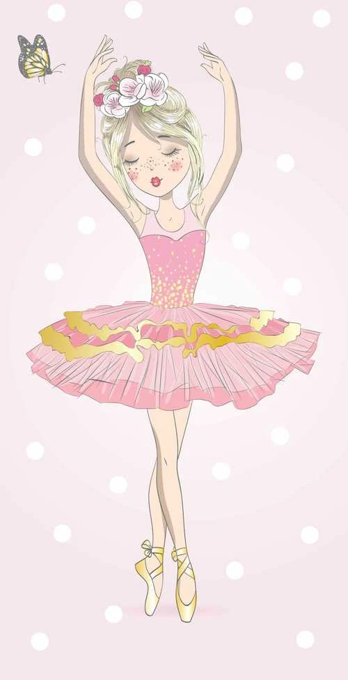 Ballerina Vaikiškas rankšluostis, 70x140 cm