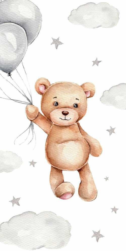 Teddy Bear 02 Vaikiškas rankšluostis, 70x140 cm