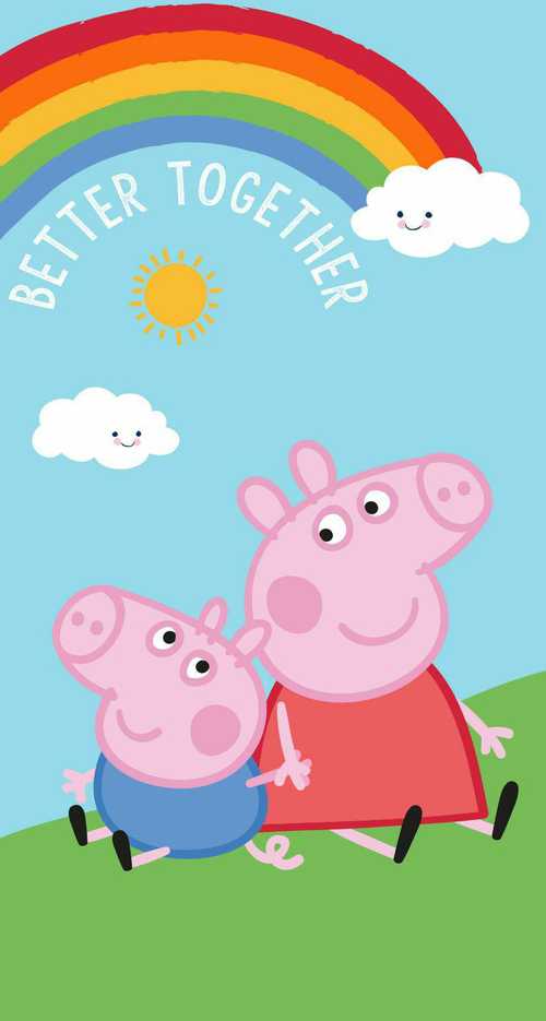 Peppa Pig PEP132 Vaikiškas rankšluostis, 70x140 cm