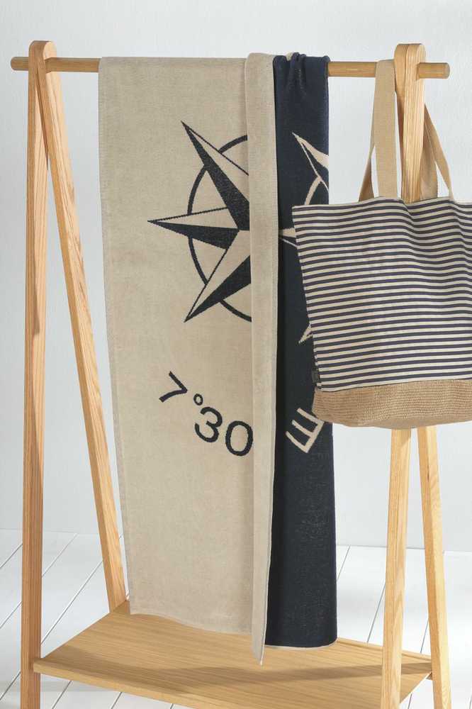 Paplūdimio rankšluostis, 80x180 cm, 100% medvilnės frotinis audinys, 430 g/m², su pakabinimo kilpa, paplūdimiui, saunai ar baseinui, draugiškas odai, Oeko-Tex sertifikatas, minkštas
