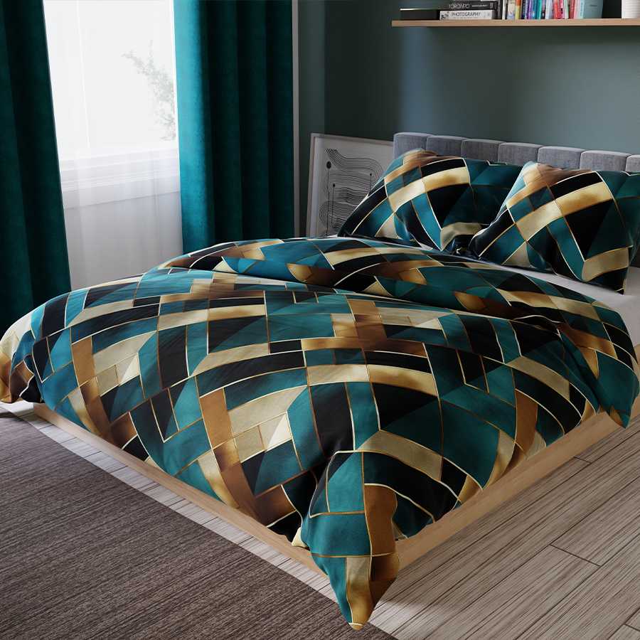 Satininis patalynės komplektas 160x200 cm, medvilninis antklodės užvalkalas, minkšti pagalvės užvalkalai, patogi patalynė, gėlėtas patalynės komplektas, prabangūs satino paklodės
