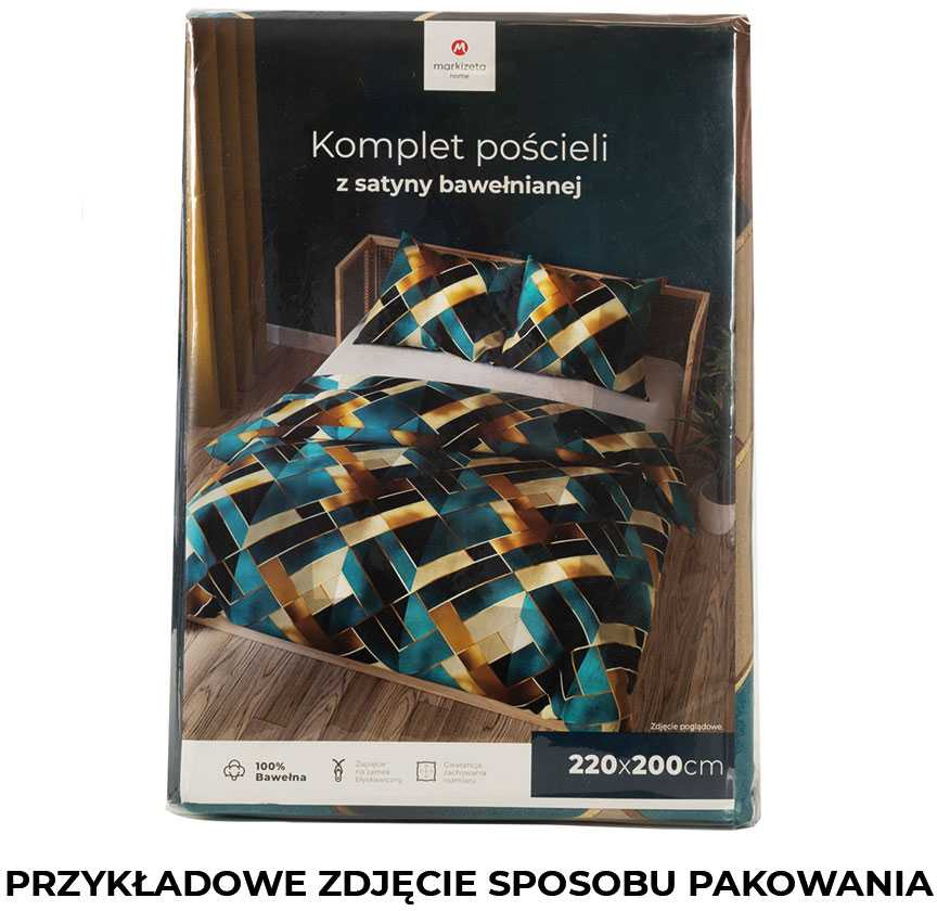 Deluxe satino patalynės komplektas LAIMĖS KELIAS, 3 dalių, 200x220 cm