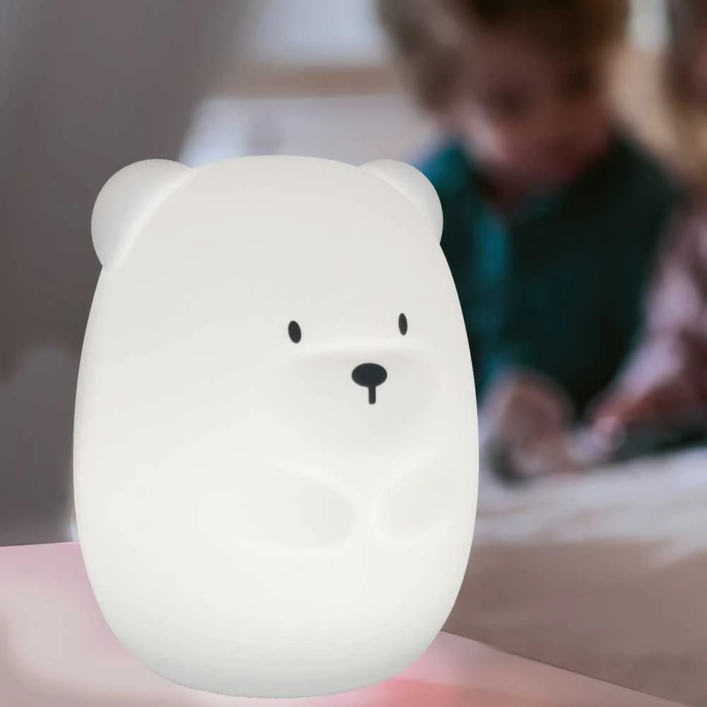 Nattou - silikoninė LED naktinė lempa | Meškiukas 16 cm