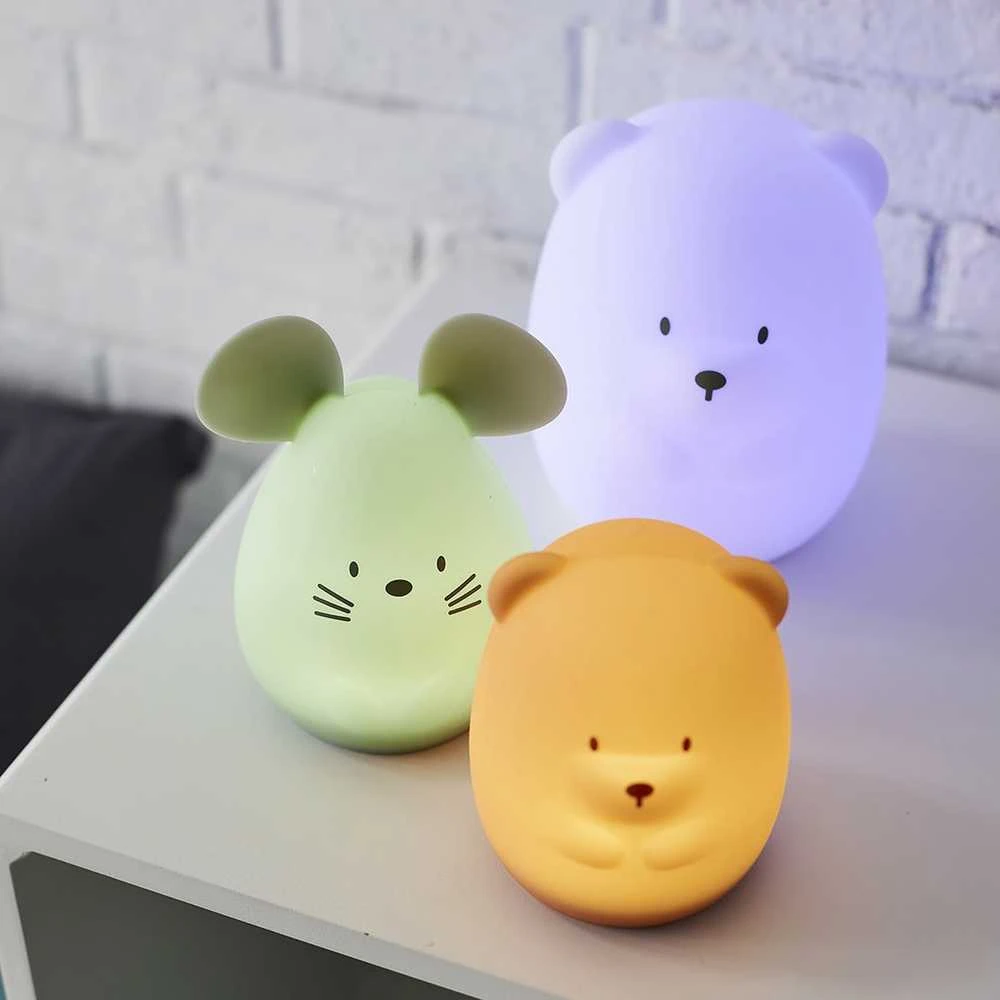 Nattou - silikoninė LED naktinė lempa | Meškiukas 16 cm