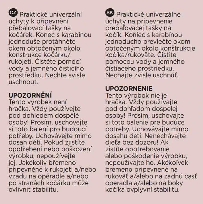Petite&Mars Petite & Mars Hang - rankenos maišeliui pakabinti, 2 vnt