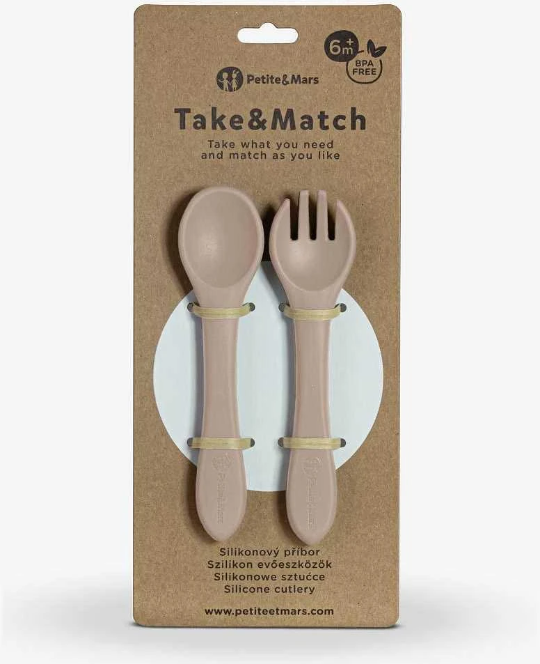 Petite&Mars Take&Match - maistiniai silikoniniai stalo įrankiai | Dykumos smėlis