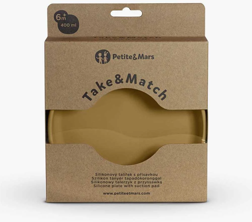 Petite&Mars Take&Match - maistinė silikoninė plokštelė | Intensyvi ochra