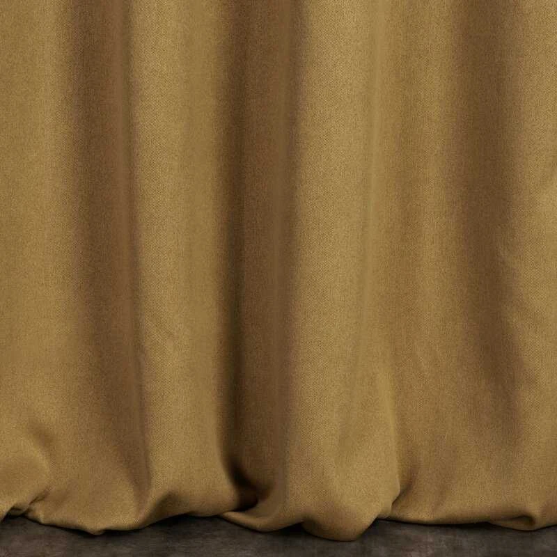 Užuolaidos 130x300 Carlo medaus spalvos, tamsinančios, struktūrinio tipo, paruoštos naudoti ant juostos, Eurofirany