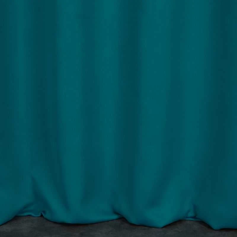 Eurofirany LOGAN blackout tipo temdanti naktinė užuolaida, 135 X 270 cm, juosta / tunelis / kabliukai, spalva: jūros