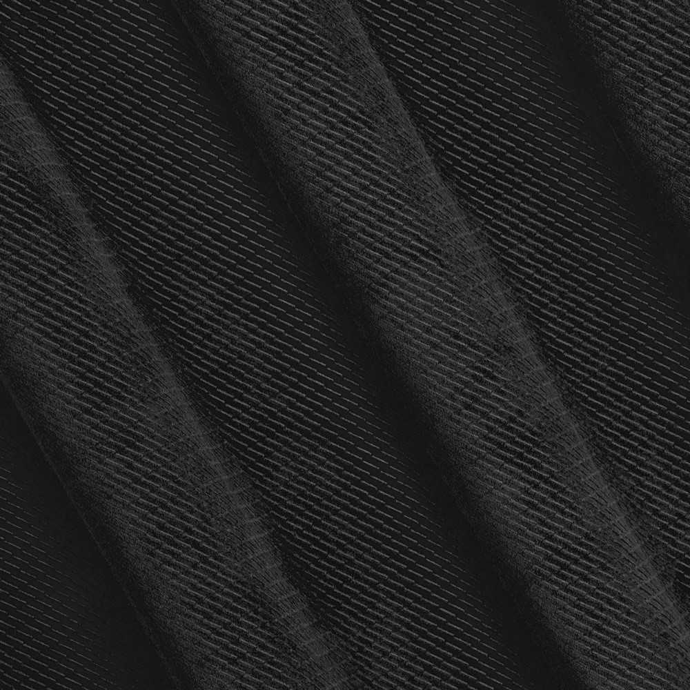 Eurofirany ELIZA Minkšto aksomo naktinė užuolaida su smulkiu raštu, 140X250 cm, kilpos / žiedai, spalva: juoda