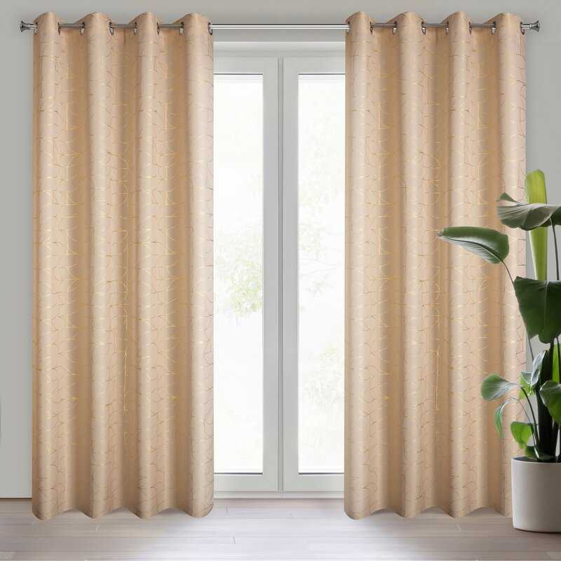 Eurofirany JUNGIKLIS ZAS/EVI/BEIGE+GOLD 140X250