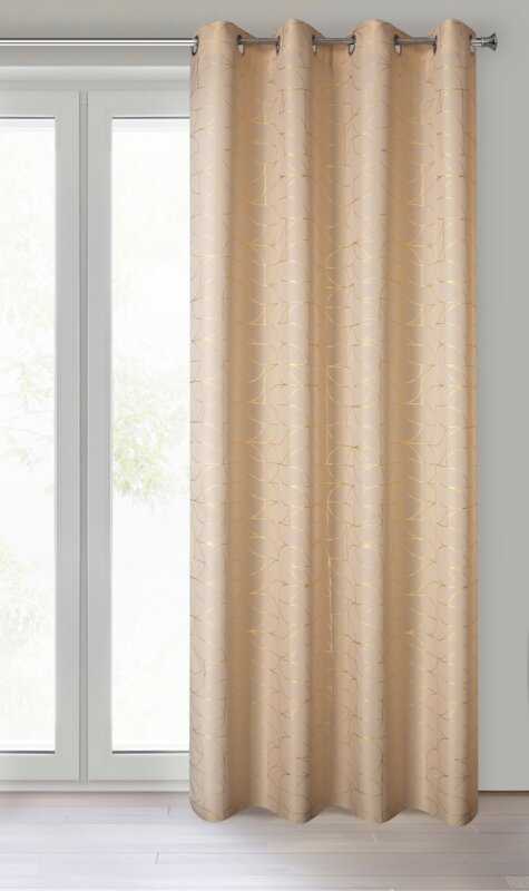Eurofirany JUNGIKLIS ZAS/EVI/BEIGE+GOLD 140X250