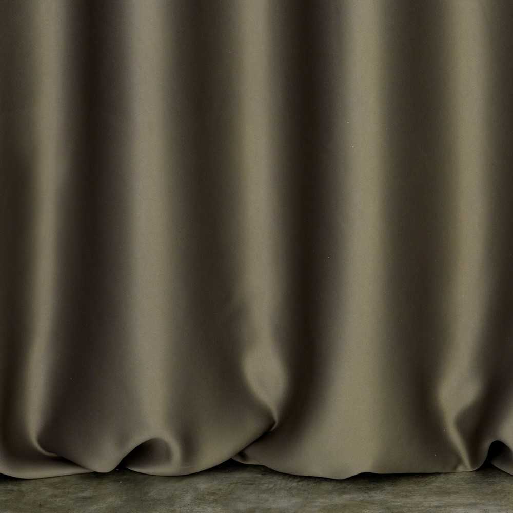 Eurofirany Naktinė blackout tipo temdanti užuolaida HARMONY su blizgiu ginkmedžio raštu, 140 X 250 cm, žiedai, spalva: ruda, auksinė