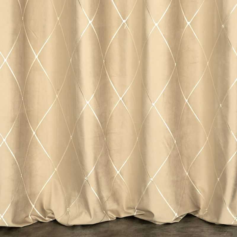 Eurofirany Bėžinė aksominė užuolaida, 140x250 cm, paruošta naudojimui su metalinėmis kilpomis, šviesos blokavimas iki 75%, namų langų dekoras, elegantiška kambario puošmena