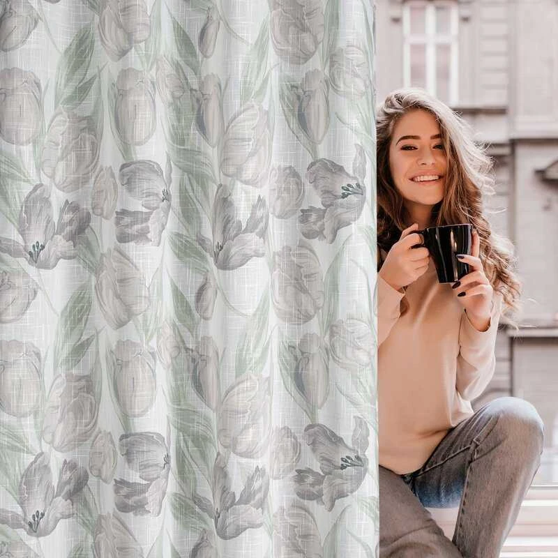 Eurofirany Euro užuolaidos ZAS/MILLIE/NA+ZI 140X250 TRANSPARENT