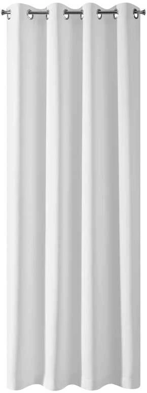 Eurofirany NERISA dimout tipo audinio užuolaida, 140 x 250 cm, žiedai/kilpos, spalva: balta