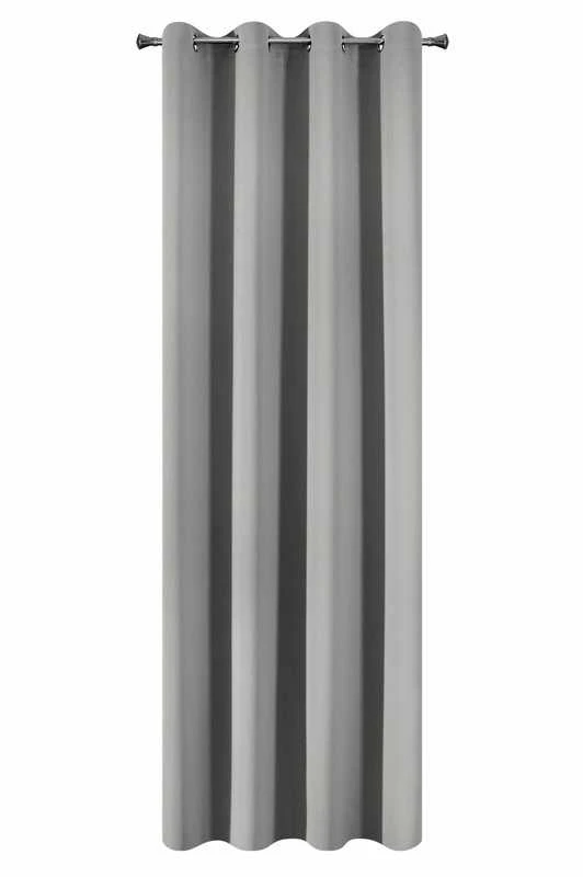 Eurofirany NERISA dimout tipo audinio užuolaida, 140 x 250 cm, žiedai/kilpos, spalva: pilka