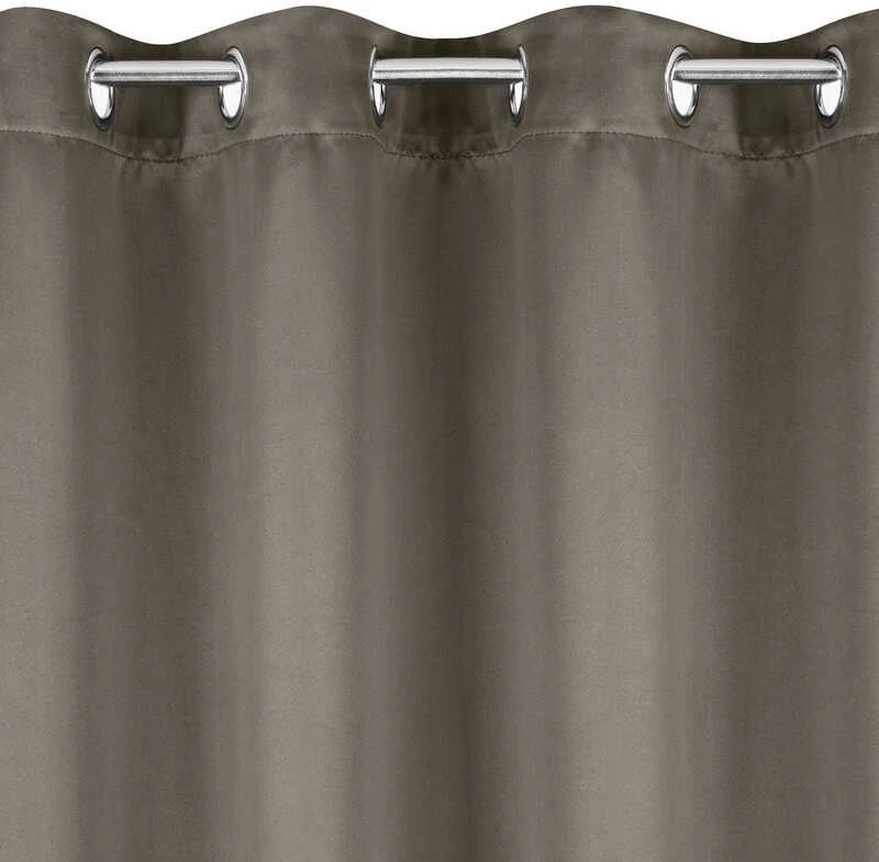 Eurofirany NERISA dimout tipo audinio užuolaida, 140 x 250 cm, žiedai/kilpos, spalva: tamsaus smėlio