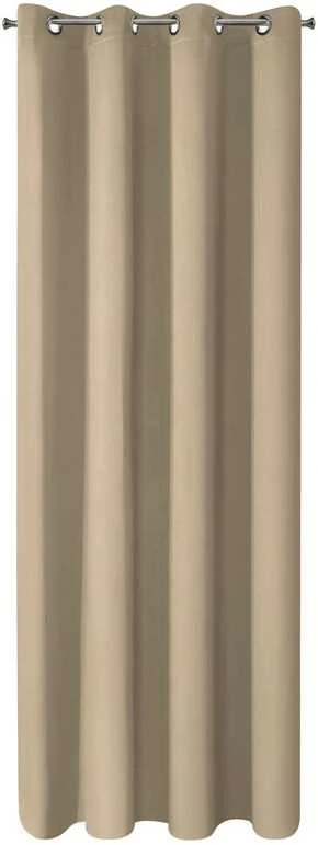 Eurofirany NERISA dimout tipo audinio užuolaida, 140 x 250 cm, žiedai/kilpos, spalva: smėlio