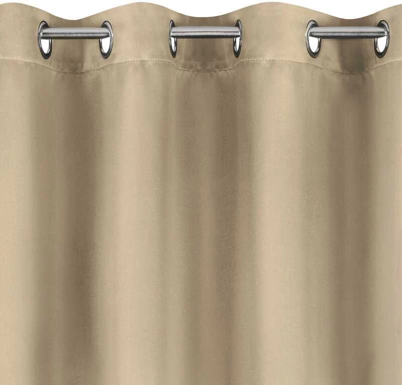 Eurofirany NERISA dimout tipo audinio užuolaida, 140 x 250 cm, žiedai/kilpos, spalva: smėlio