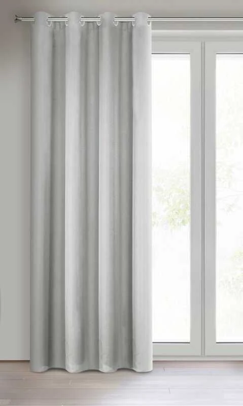 Naktinė užuolaida Eurofirany RITA iš lygaus audinio, 140X250 cm kilpos / ratukai, spalva: plieno