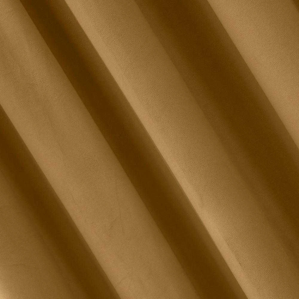 Eurofirany PIERRE CARDIN SIBEL Naktinė užuolaida iš minkšto aksomo, 260 g/m2, 140X270 cm, juosta / tunelis / kabliukai, spalva: auksinė