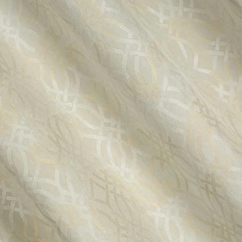Eurofirany minkšto aksomo užuolaida ARETA su boho stiliaus raštu / 200 g/m2 / 140x250 / kreminės spalvos