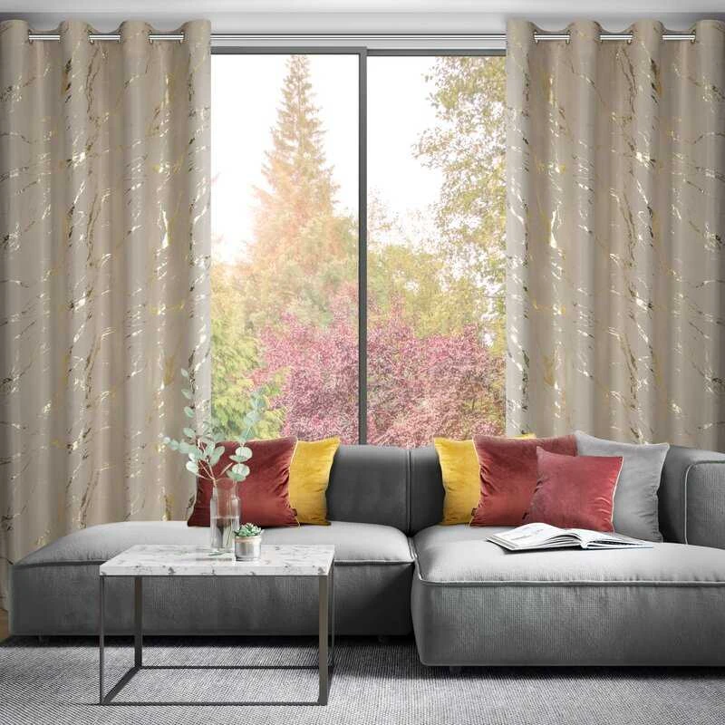 Eurofirany Euro užuolaidos ZAS/LANI/BEIGE+ZŁ 140X250 TRANSFER