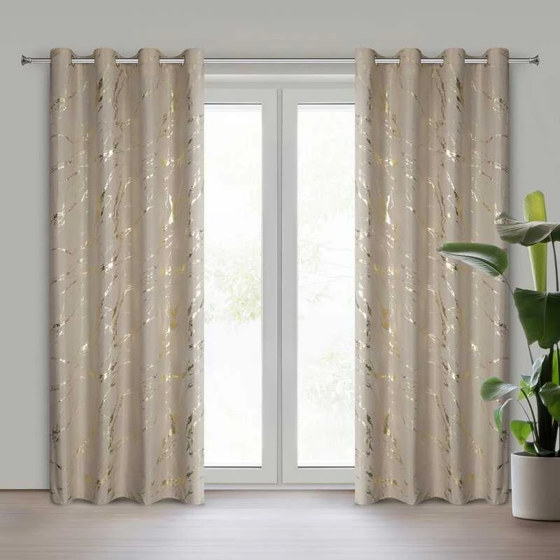 Eurofirany Euro užuolaidos ZAS/LANI/BEIGE+ZŁ 140X250 TRANSFER