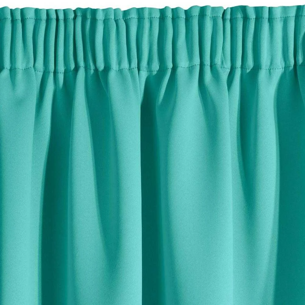 Eurofirany DESIGN 91 Naktinė užuolaida iš lygaus užtemdančio audinio PARISA, 135X270 cm, juosta / tunelis / kabliukai, spalva: turkio