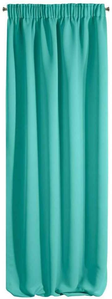 Eurofirany DESIGN 91 Naktinė užuolaida iš lygaus užtemdančio audinio PARISA, 135X270 cm, juosta / tunelis / kabliukai, spalva: turkio