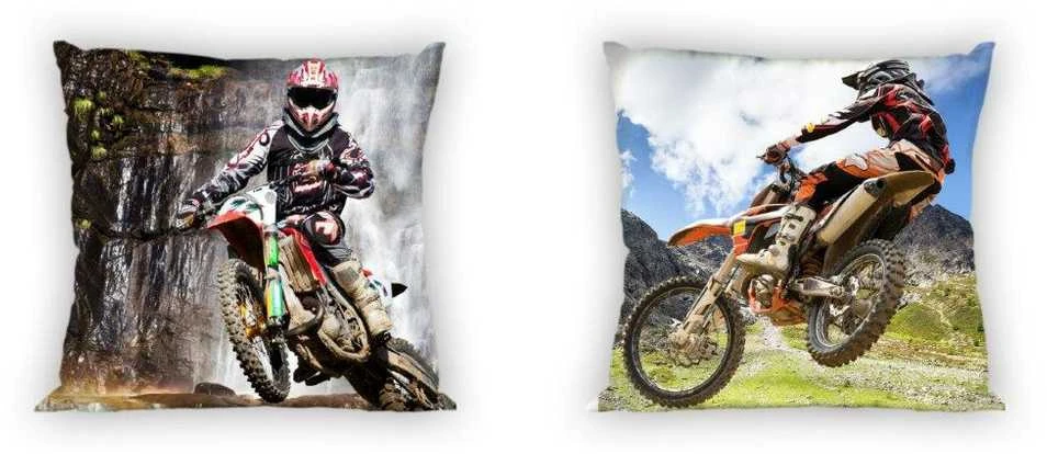 MCU Užvalkalas bawełniana 40x40 Cross motocykl smėlio sp. mėlyna dvipusė Faro