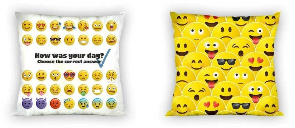 MCU pagalvės užvalkalas su emoji raštu