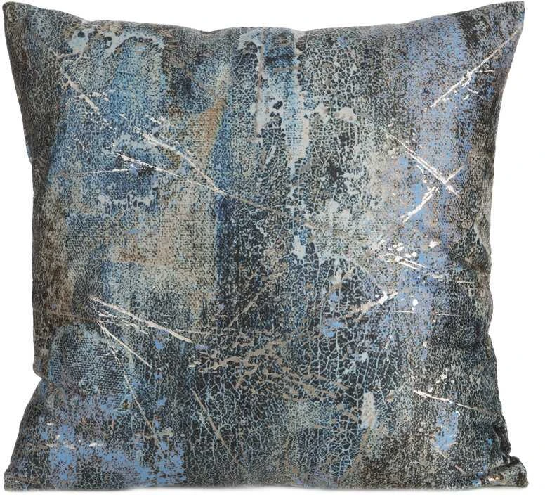 Dekoratyvinė pagalvė Ester 45x45 melsvu reljefiniu raštu