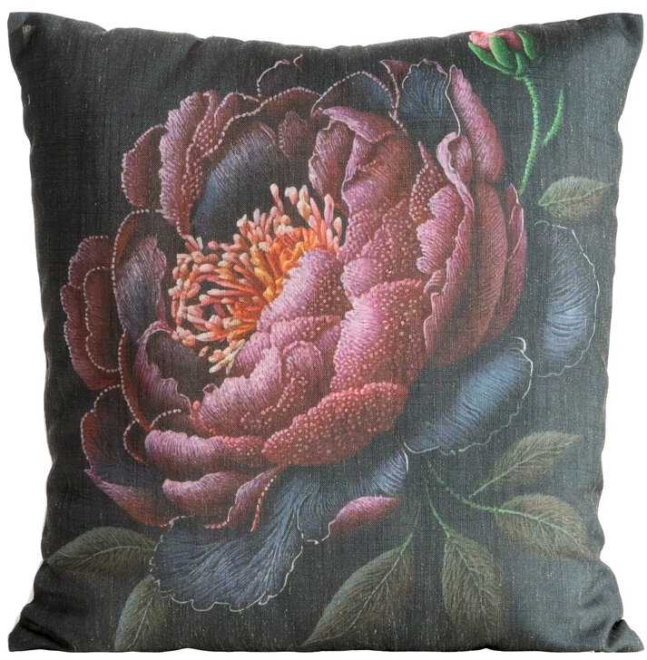 Eurofirany Eurocurtains SI/PO/LINEN/54 45X45 JUODA+ROŽINĖ