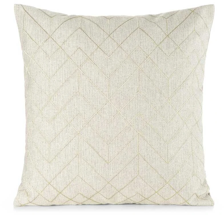 Dekoratyvinė pagalvė 45x45 cm su auksiniu geometriniu raštu