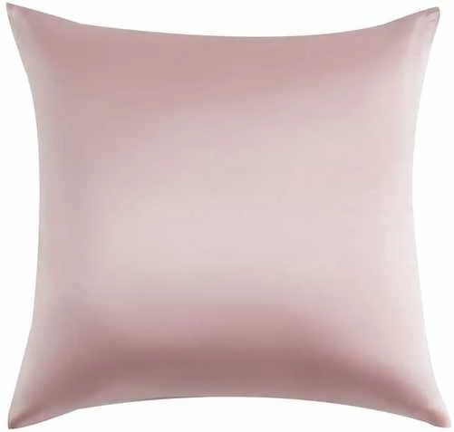 Šilkinis pagalvės užvalkalas 50x60 cm pudros rožinė vientisa spalva, šilkmedžio šilkas hipoalerginis termoreguliacinis, užtrauktukas prabangi patalynė, natūralus šilkas