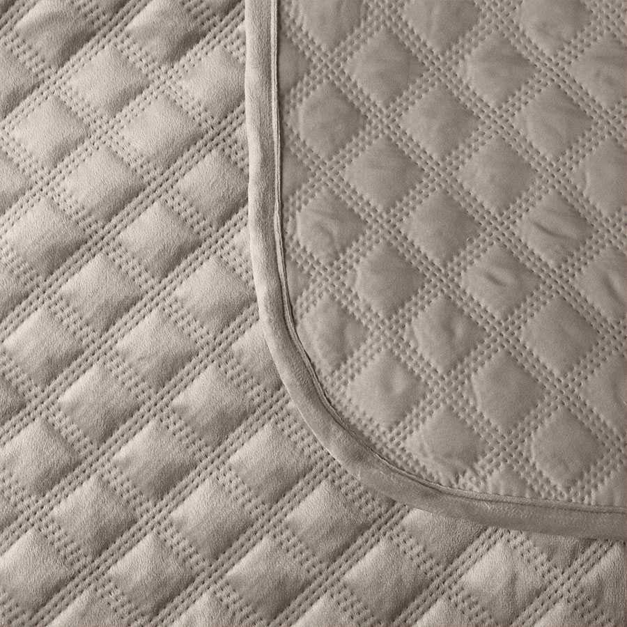 Lean Sport Velveto lovatiesė VELVI GRAY BEIGE, 220x240 cm