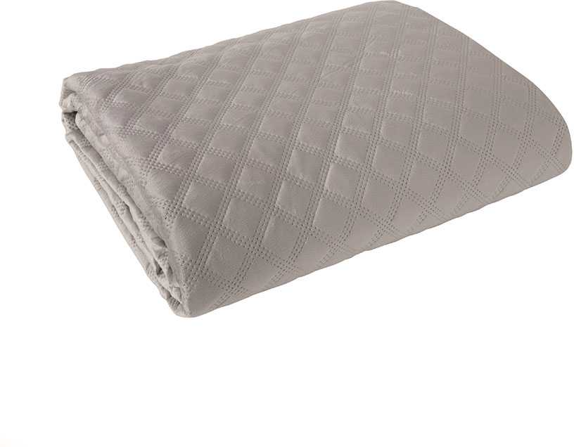Lean Sport Velveto lovatiesė VELVI GRAY BEIGE, 220x240 cm