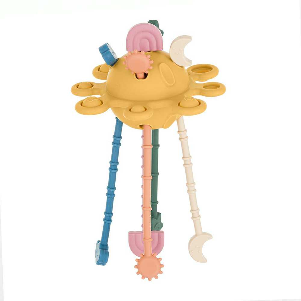 Petite&Mars Crazy Planet - sensorinis žaislas vaikams 10m+ | Intensyvi ochra