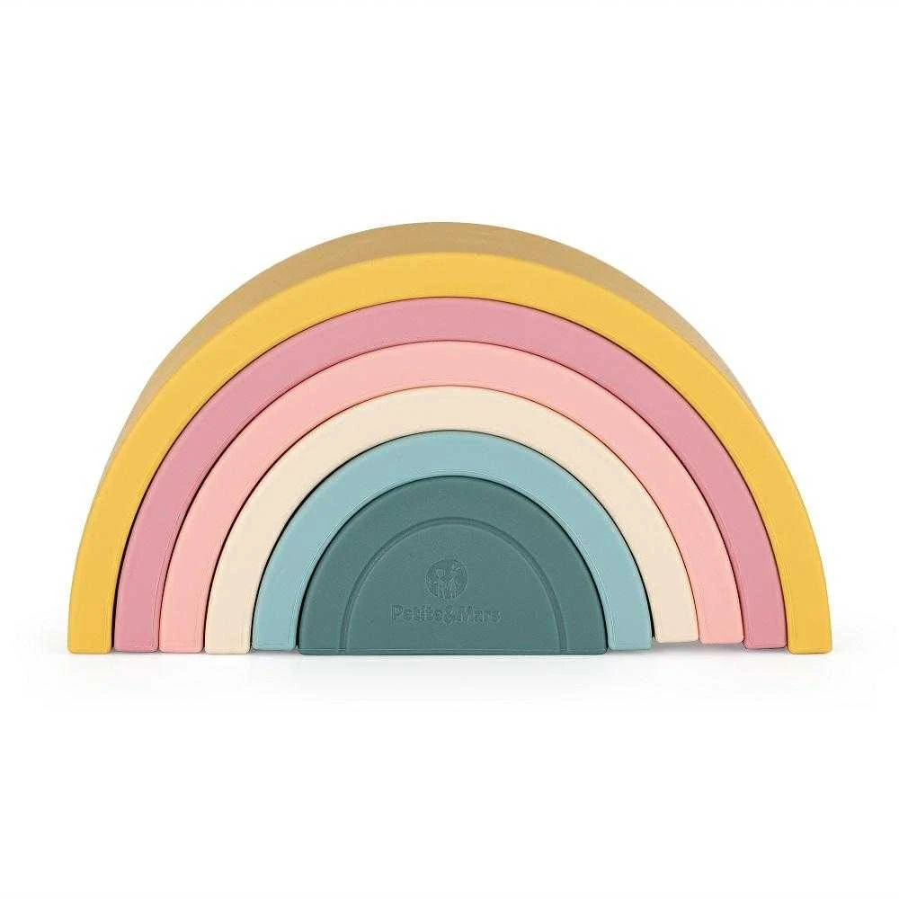 Petite&Mars Rainbow - žaislas, silikoninė dėlionė | Intensyvi ochra